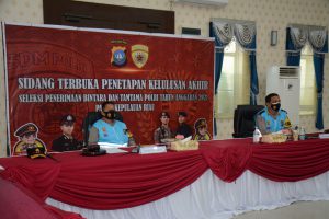 POLDA KEPRI Mengumumkan Secara Terbuka Penetapan Kelulusan Calon Bintara Dan Tamtama Tahun Ajaran 2021