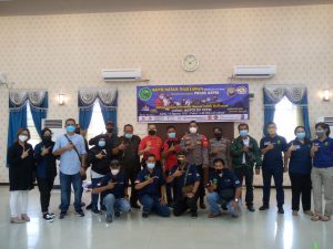 DirIntelkam Polda Kepri Tinjau Pelaksanaan Vaksinasi Yang Dilakukan Komunitas Wartawan Kepri Dan Kelompok Mahasiswa Cipayung Plus Kepri