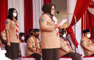 Wakil Gubernur Kepri, Memimpin Upacara Hari Pramuka Yang Ke-60 Di Gedung Daerah Tanjung Pinang