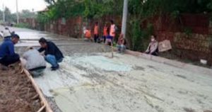 Diduga Terjadi Proyek Siluman , Pekerjaan Asal Jadi Atas Betonisasi di Desa Klebet Kampung Kayu Apu