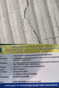 LSM Peka Trisula Bakti Nusantara Menduga, Pekerjaan CV.Karya Syella Bermutu Buruk