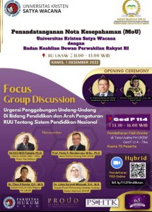 FH UKSW dan DPR RI Gelar FGD Bahas RUU Sisdiknas