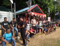 Kanit Binmas Polsek Jemaja, Pimpin Pengamanan  Pertandingan Sepakbola Final Dinas BPDB Melawan Posaka United