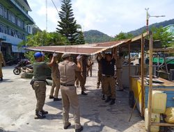Satpol PP Anambas, Tertibkan PK5 Sepanjan Jalan Selayang Pandang 1 Siantan 