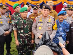 Dandim 0314/ Inhil Sambut 3 Jendral, Lakukan Kunker Lihat Persiapan Distribusi Logistik KPU Serta Pengamanan Pemilu