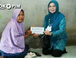 Pj.Ketua TP PKK Inhil Hj.Katerina Susanti Herman,  Serahkan Shodaqah dan Infaq Akhir Ramadhan 1445 H