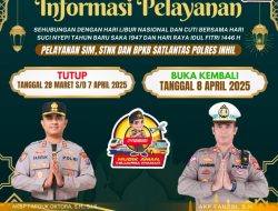 Pelayanan SIM, STNK, dan BPKB SATLANTAS Polres Inhil Tutup Sementara, Berikut Jadwalnya