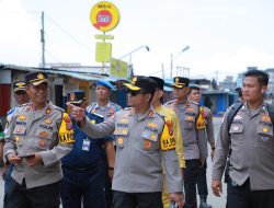 Kapolres Inhil Pantau Arus Balik Mudik Lebaran di Guntung