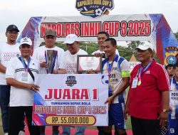 Bupati Inhil Hadiri Penutupan Turnamen Sepak Bola Kapolres Cup 3 Tahun 2025