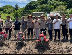 Dukung Peningkatan Produksi Pertanian, Kades Bukit Padi Dampingi Kapolres Anambas Tinjau Lokasi dan Pembajakan Lahan Jagung 