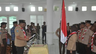 Wabup Karimun Lantik Pengurus Kwarran Pramuka Kundur 2025–2028, Titip Pesan Kemajuan