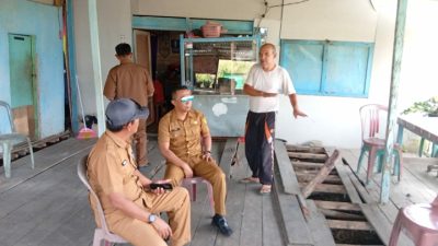 Pastikan Penanganan Cepat, Lurah Sungai Beringin Kunjungi Lokasi Longsor di Kuala Getek