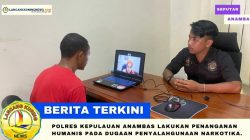 Tangani Kasus Dugaan Narkotika, Polres Kepulauan Anambas Utamakan Langkah Humanis