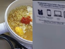 Aksi Penumpang Masak Mi Instan di Kereta dengan Panci Listrik