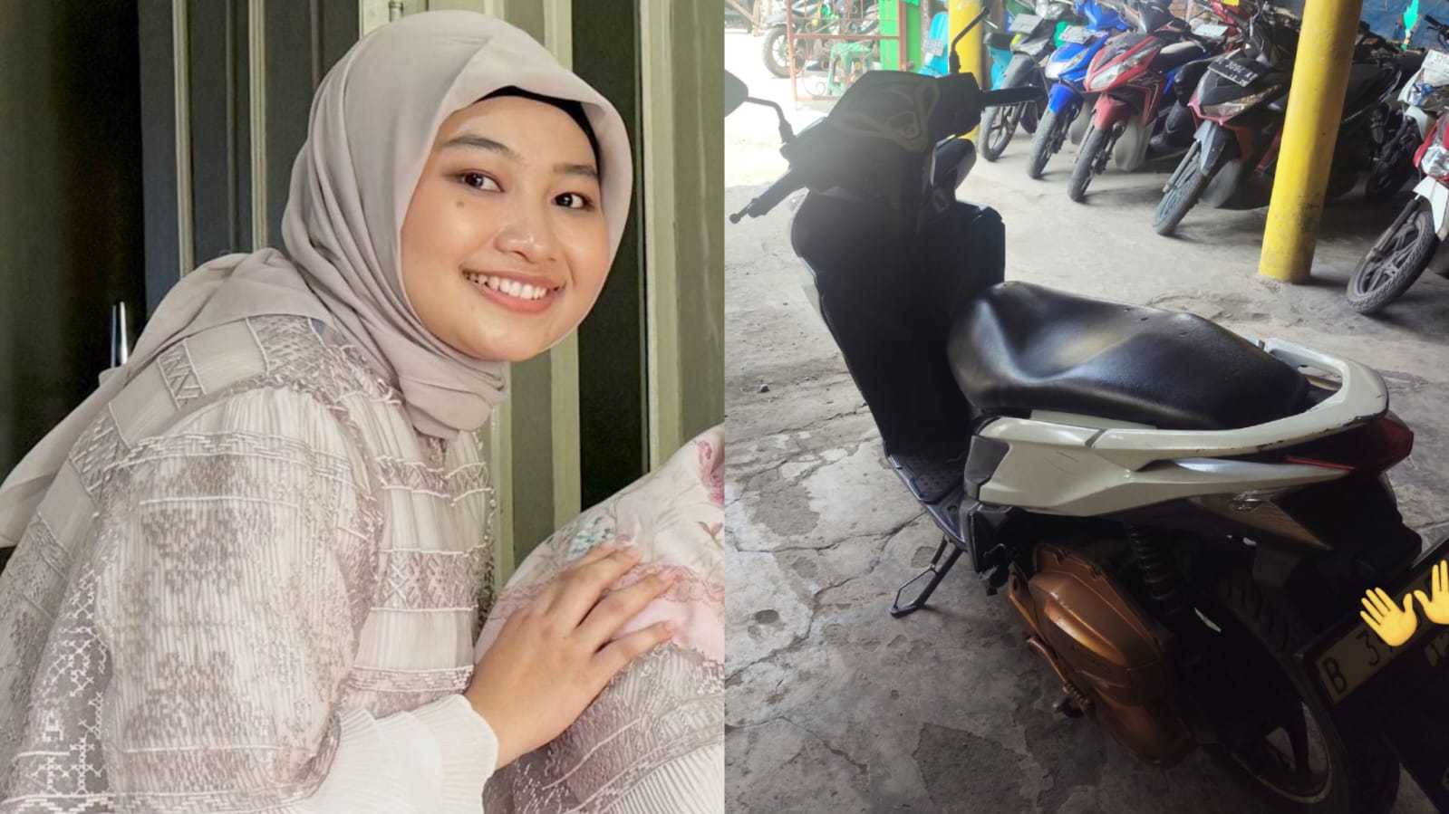 Cerita anak pemilik parkiran saat mengembalikan motor mendiang Arinjani Novita Sari. (Threads/finclaw - X/berlarian)