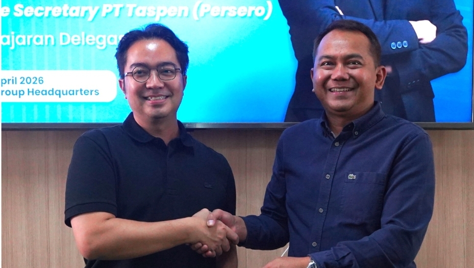 PT Taspen (Persero) melakukan kunjungan silaturahmi ke kantor Promedia Group di Jalan Terusan Halimun, Kota Bandung, pada Kamis, 30 April 2026. (Dok. Promedia Group)