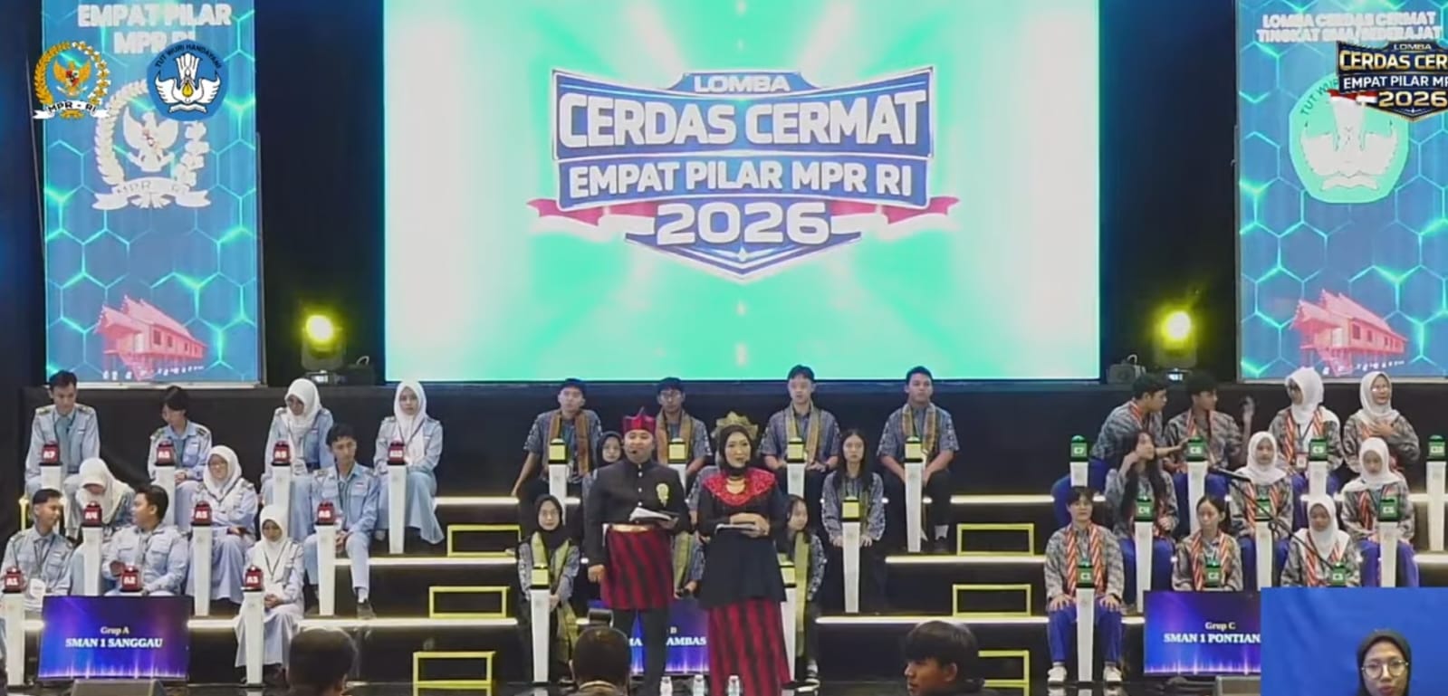 LCC 4 Pilar MPR RI tingkat Provinsi Kalimantan Barat yang sempat jadi sorotan publik. (YouTube/MPR RI)