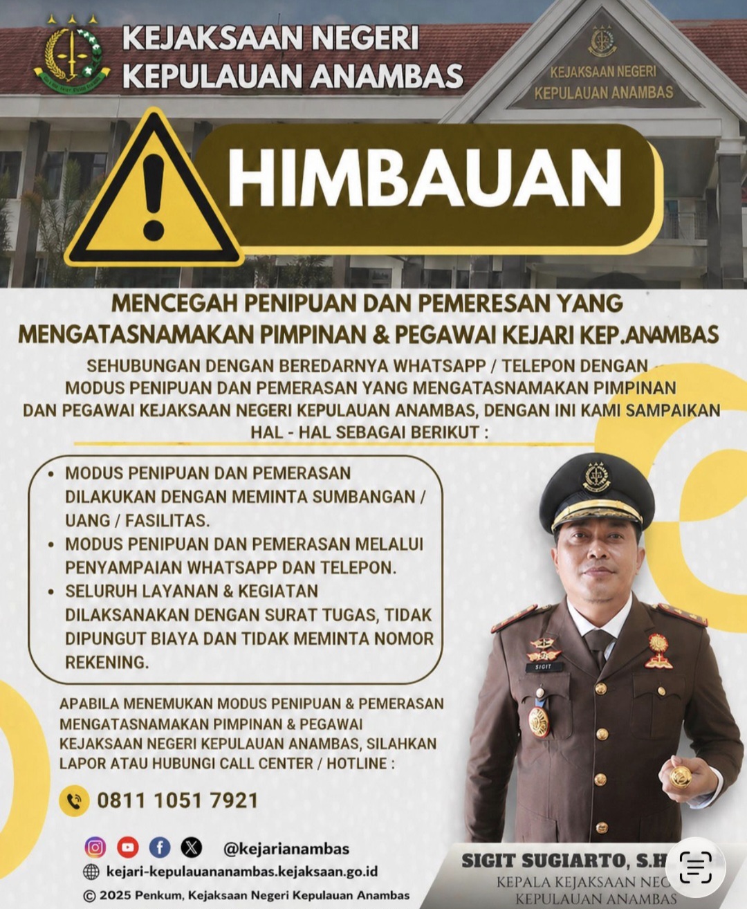 Himbauan Kejari Anambas (dok/slv)