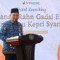Sekda Kota Batam, Firmansyah, menyampaikan sambutan saat menghadiri Grand Launching Layanan Gadai Emas Rahn di Kantor BRK Syariah Cabang Sei Panas, Batam, Rabu (17/6/2026). F/DOK HUMAS DISKOMINFO BATAM