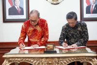 Bp Batam lakukan penandatanganan Perjanjian Kerja Sama (PKS) dengan Badan Riset dan Inovasi Nasional (BRIN) terkait Pemanfaatan Riset dan Inovasi serta Pengkajian Pembangunan Batam Science and Technology Park di Gedung B.J. Habibie, Jakarta, Kamis (18/6). F/ Dok Humas BP BATAM.
