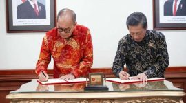 Bp Batam lakukan penandatanganan Perjanjian Kerja Sama (PKS) dengan Badan Riset dan Inovasi Nasional (BRIN) terkait Pemanfaatan Riset dan Inovasi serta Pengkajian Pembangunan Batam Science and Technology Park di Gedung B.J. Habibie, Jakarta, Kamis (18/6). F/ Dok Humas BP BATAM.