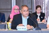 Ketua Umum JMSI, Dr. Teguh Santosa, menyampaikan pandangan dalam pertemuan meja bundar media Asia Selatan dan Asia Tenggara yang digelar All China Journalists Association (ACJA) di Kunming, Provinsi Yunnan, Tiongkok, Selasa (14/7/2026).F/Istimewa