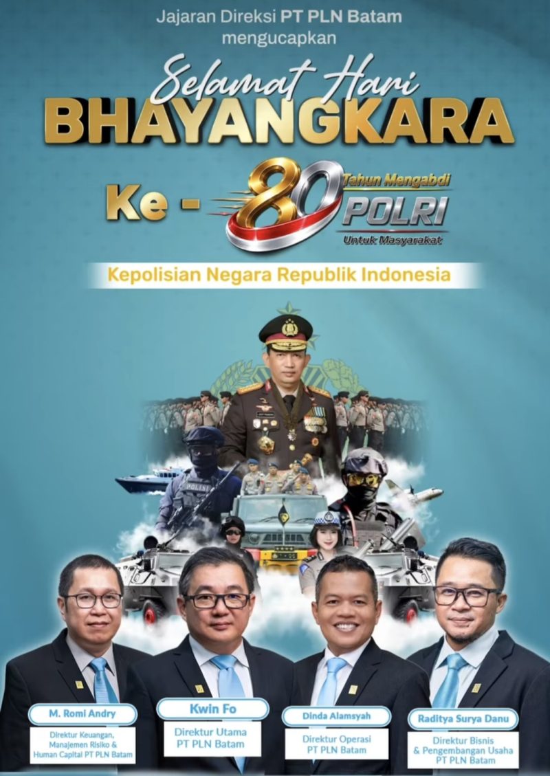 PLN Batam Ucapkan Selamat Hari Bhayangkara ke-80 (dok/photo)