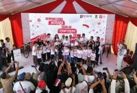 Kepala BP Batam, Amsakar Achmad, bersama Wakil Kepala BP Batam, Li Claudia Chandra Hadir di Sekolah Terintegrasi Merah Putih, pada Minggu pagi (2/8/2026). F/ Dok BP BATAM