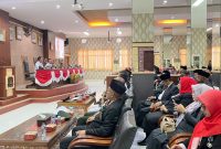 Bupati, Wakil Bupati dan DPRD Anambas Nobar Detik-Detik Proklamasi dari Istana Negara. F/SILVI