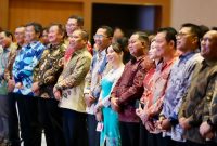 Wali Kota Batam, Amsakar Achmad, bersama Wakil Wali Kota Batam, Li Claudia Chandra, menghadiri Singapore National Day Reception di Grand Ballroom Hotel Radisson, Sukajadi, Kecamatan Batam Kota, Kamis (3/9/2026)