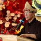 Wali Kota Batam, Amsakar Achmad, memaparkan sejumlah capaian Batam saat membuka Mubes ke-3 PKBSS Kepri di Hotel S, Batam, Minggu (6/9/2026). 