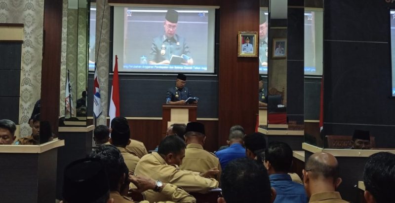 Bupati Aneng Sampaikan Rancangan APBDP 2026 melalui Rapat Paripurna DPRD Anambas (dok/photo)