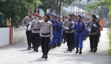 Polres Anambas Tampilkan Parade dan Devile sambut HUT TNI Ke-81 (ket/photo)