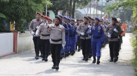 Polres Anambas Tampilkan Parade dan Devile sambut HUT TNI Ke-81 (ket/photo)