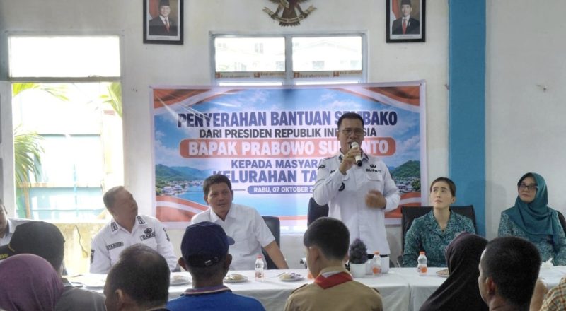 Kelurahan Tarempa Terima Bantuan Sembako Presiden (ket/photo)