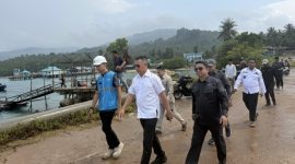 Bupati Aneng Tinjau Kedatangan Mesin PLTD Anambas (ket/photo)